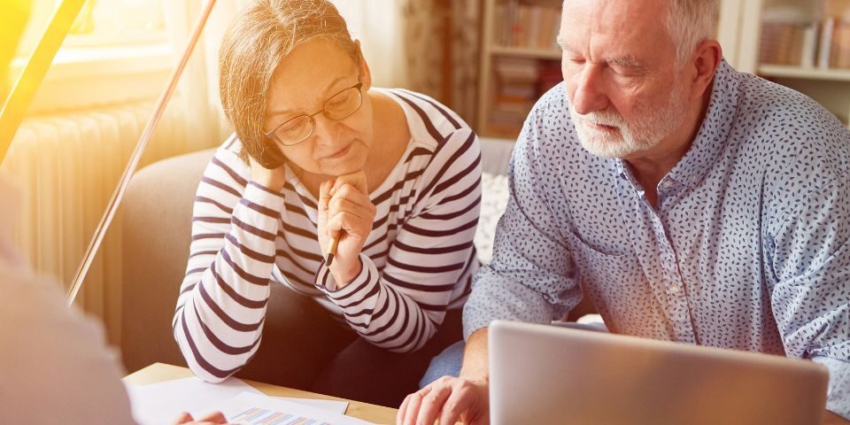 Bereavement allowance man and women are sitting